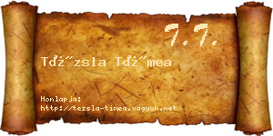 Tézsla Tímea névjegykártya
