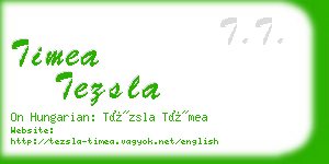 timea tezsla business card